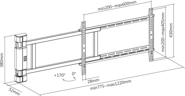 Supporto TV Basculante Motorizzato da Parete per TV da 32'' a 75'' - immagine 2