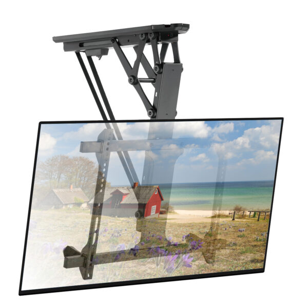 Supporto TV da Soffitto Inclinabile Motorizzato Integrazione Smart Home per TV da 32 a 70'' - immagine 3