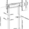 Supporto TV Motorizzato da Parete con Altezza Regolabile per TV da 55-100'' con Telecomando - immagine 2