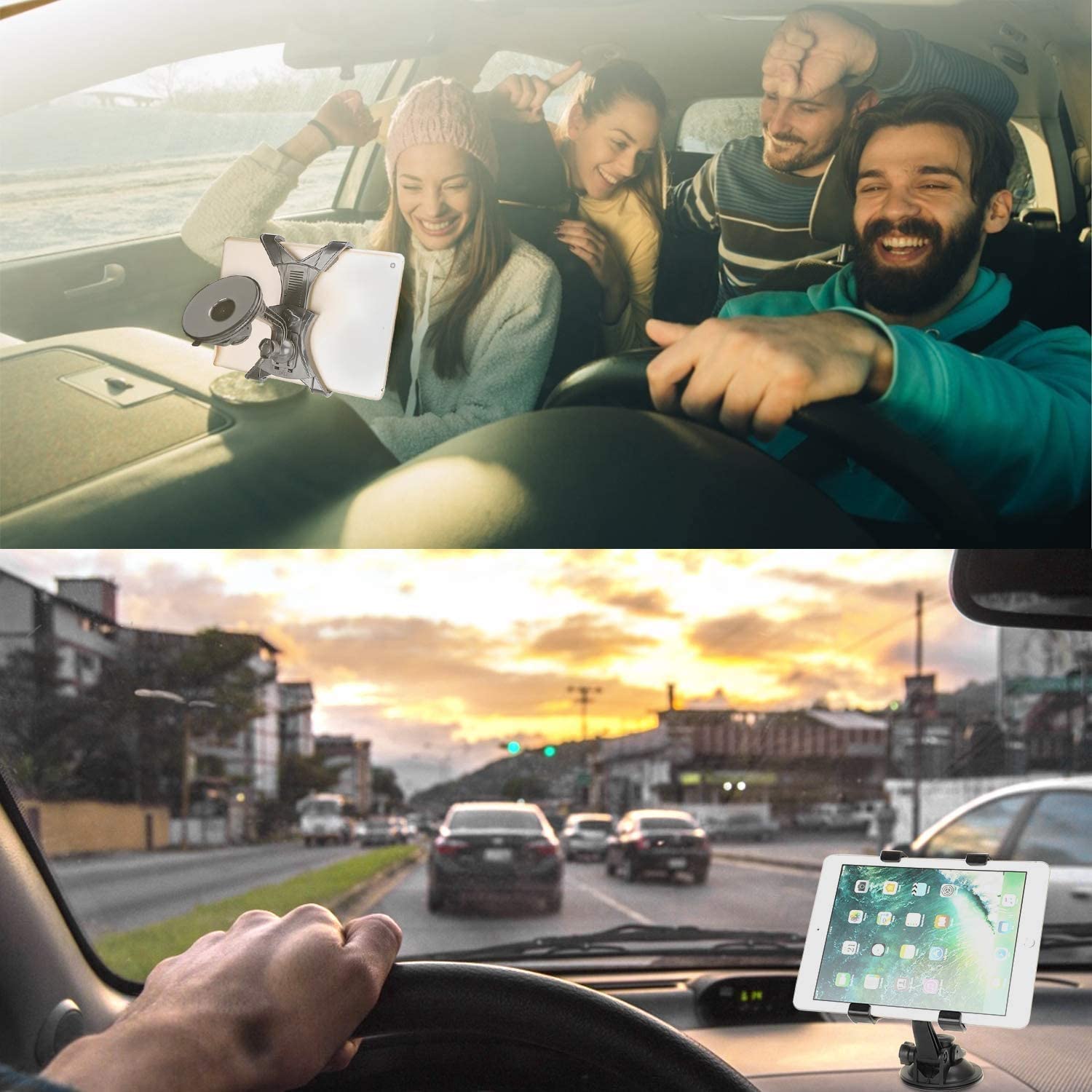 Supporto Universale da Auto con Ventosa per Tablet 7-10.1'' - immagine 7