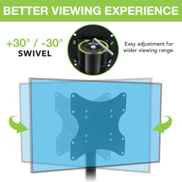 Supporto Universale da Tavolo per TV LED/LCD 23-43'' Nero - immagine 8
