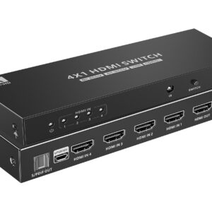 Switch 4x1 HDMI 2.1 8K 3D con SPDIF Ottico