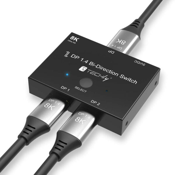 Switch Bidirezionale Convertitore Splitter DisplayPort 8K DP1.4 per Sorgenti Multiple e Display - immagine 7