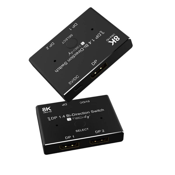 Switch Bidirezionale Convertitore Splitter DisplayPort 8K DP1.4 per Sorgenti Multiple e Display - immagine 2