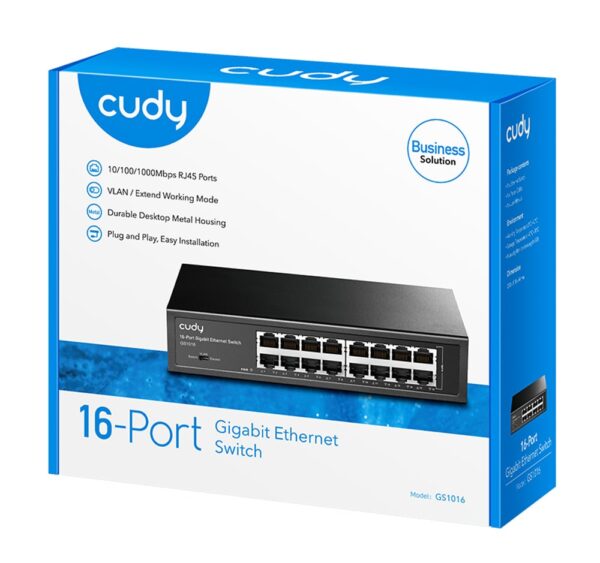 Switch Gigabit Ethernet a 16 Porte, GS1016 - immagine 2