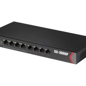 Switch Gigabit Web Managed 8 Porte a Lungo Raggio con 4 porte PoE+, GS-3008P