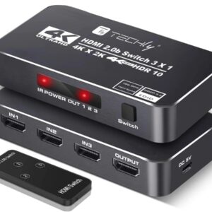 Switch HDMI 2.0b 3in 1out 4K HDR HDCP2.2 con Telecomando