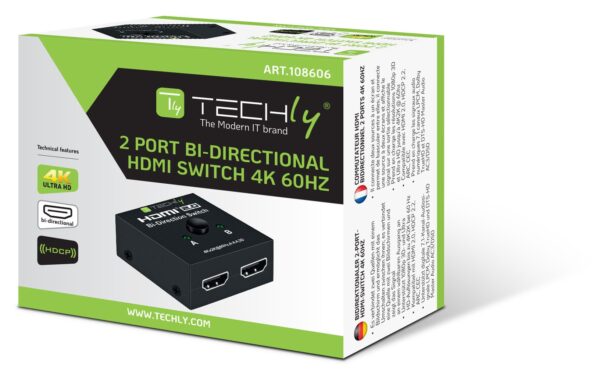Switch HDMI 2 porte Bidirezionale 4K 60Hz - immagine 2