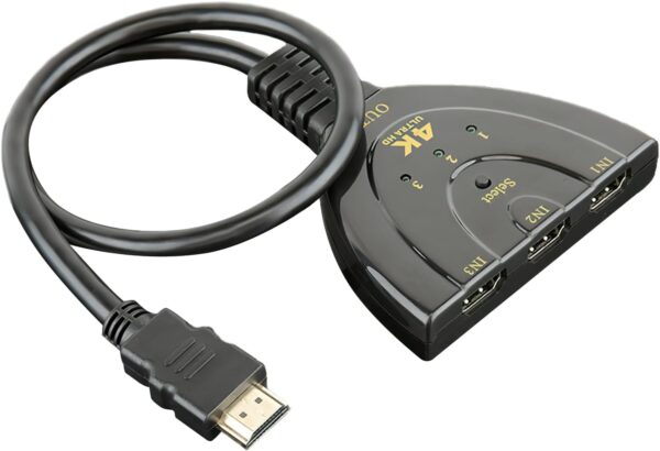 Switch Splitter HDMI 3x1 Pigtail 4Kx2K Compatto - immagine 3