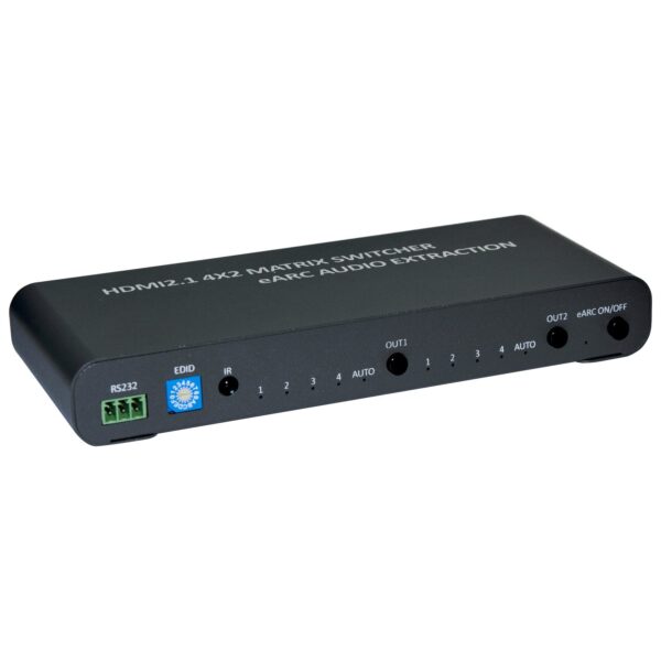 Switch Matrix HDMI 4x2 8K con Estrattore Audio Esterno - immagine 4