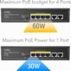 Switch PoE+ 6 Porte 10/100M 60W, FS1006P - immagine 4