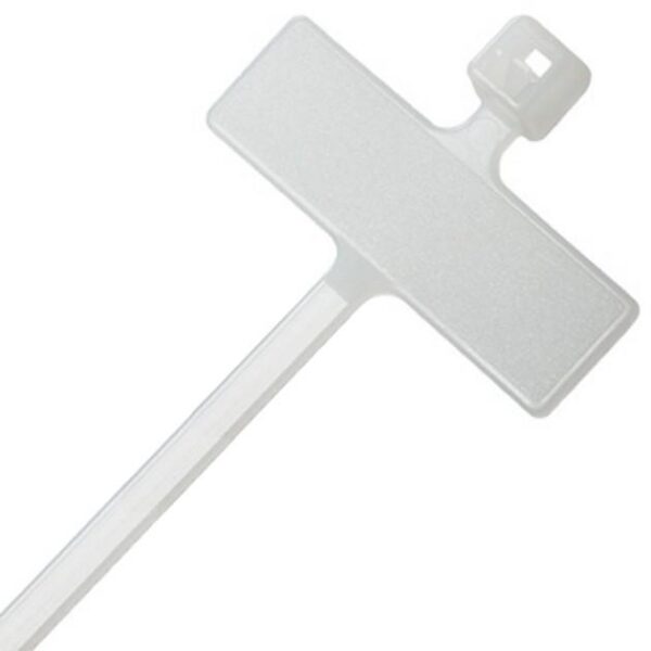 Fascette Fermacavi 100x2,5mm con Targhetta 25x8mm 100 pz Bianco - immagine 3