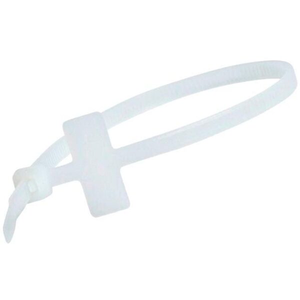 Fascette Fermacavi 100x2,5mm con Targhetta 25x8mm 100 pz Bianco - immagine 8