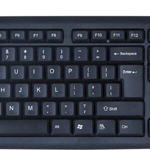 Tastiera 104 tasti USB layout americano Nero