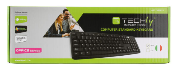 Tastiera 105 tasti USB Standard, colore Nero - immagine 2