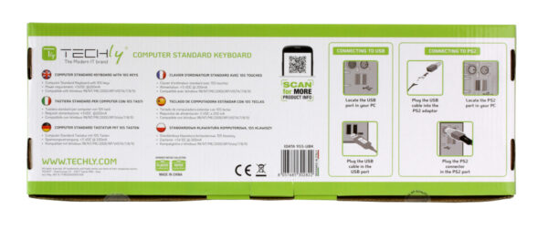 Tastiera 105 tasti USB Standard, colore Nero - immagine 4