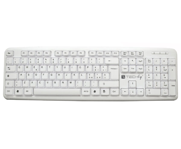 Tastiera 105 tasti USB Standard, colore Bianco