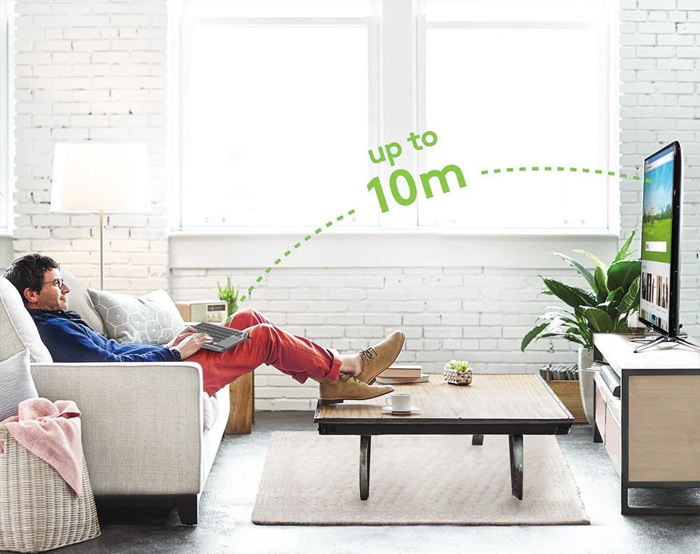 Tastiera Wireless Dual Mode Bluetooth & 2.4G per Smart TV Retroilluminata con Touchpad - immagine 8