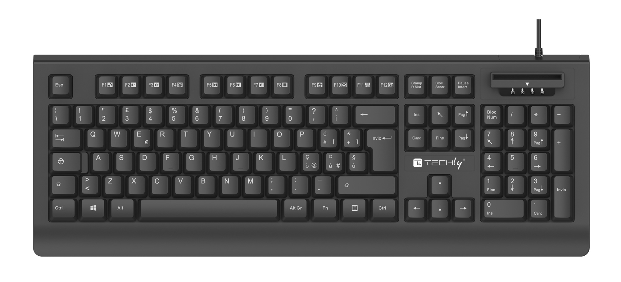 Tastiera USB con Lettore Smart Card Integrato per CNS CIE e CRS Tessera Sanitaria - immagine 7