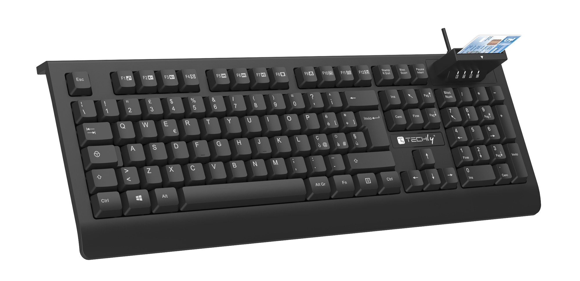 Tastiera USB con Lettore Smart Card Integrato per CNS CIE e CRS Tessera Sanitaria - immagine 5