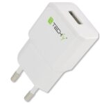 Alimentatore da Rete Italiana 1 porta USB 5V/2.1A Bianco