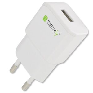 Alimentatore da Rete Italiana 1 porta USB 5V/2.1A Bianco