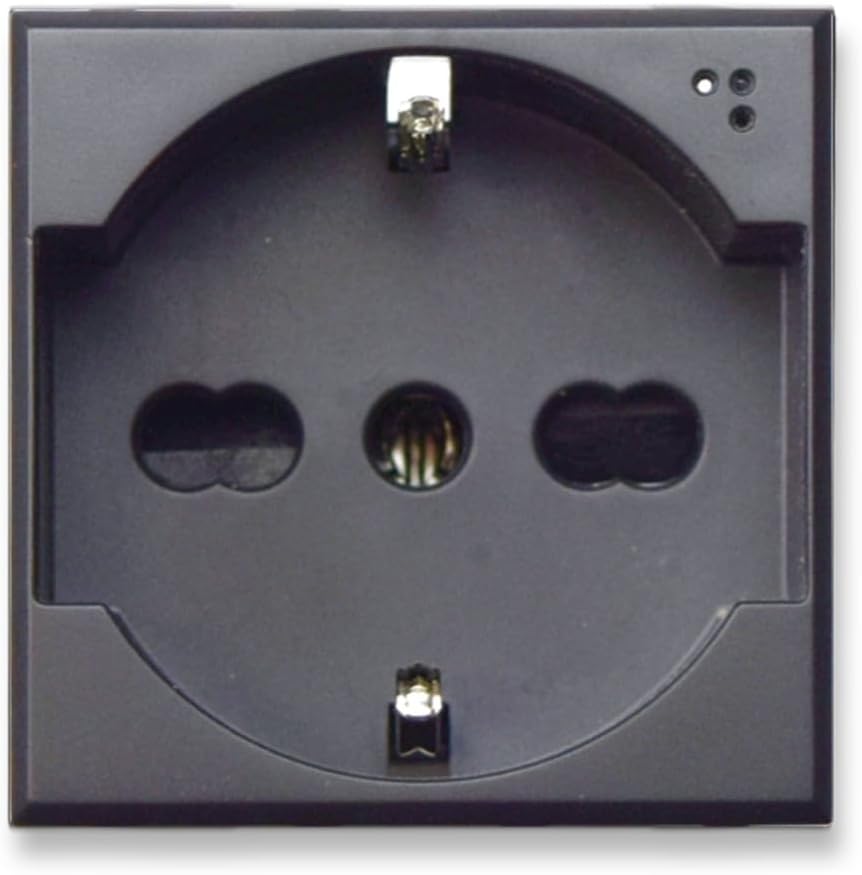 Tekla S44 Presa Schuko Bipasso 2P+T 10/16A 250V Grigio Opaco, 445090/15TS