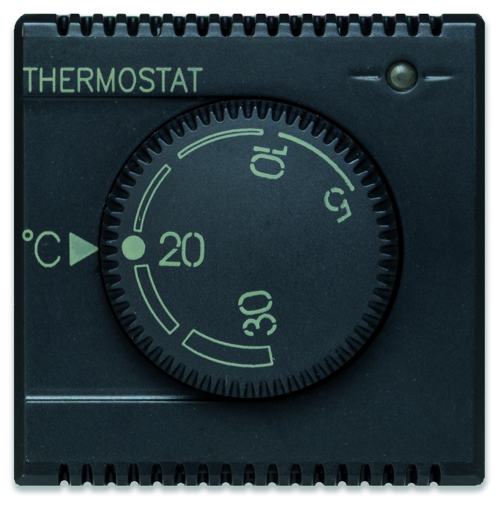 Tekla S44 Termostato Elettronico con Manopola 230V NA+NC 5A 2 Moduli Grigio Opaco
