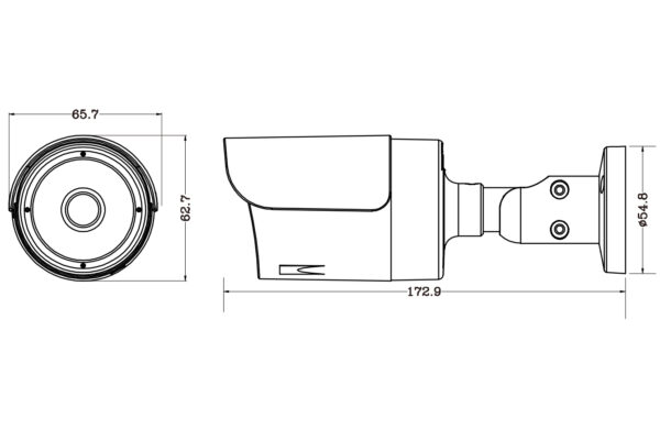 Telecamera IP Bullet IR H.265 da 5MP IP67 Rilevamento Basato su AI, DGM5103GCAT - immagine 2
