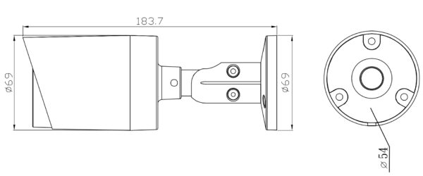 Telecamera IP Bullet IR H.265 da 8MP Rilevamento Basato su AI, DGM8109SVAT - immagine 2