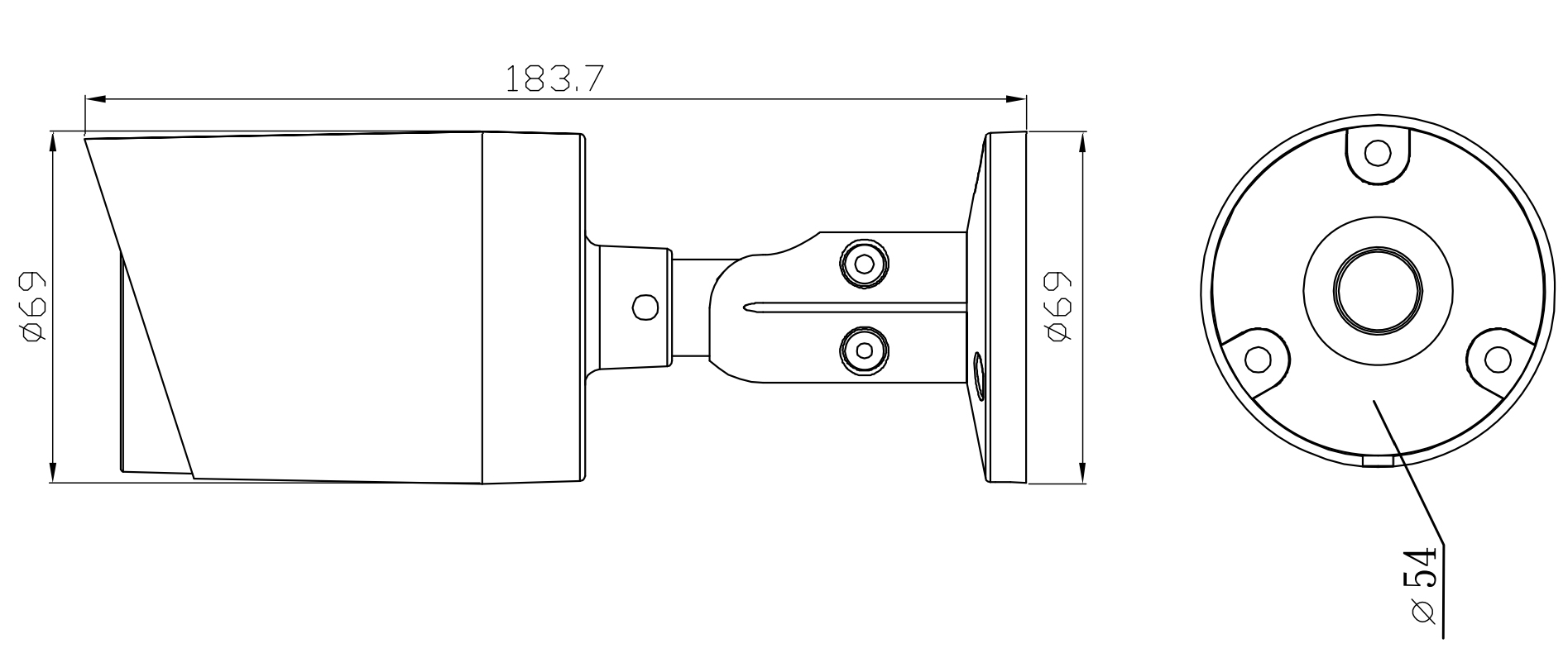 Telecamera IP Bullet IR H.265 da 8MP Rilevamento Basato su AI, DGM8109SVAT - immagine 2