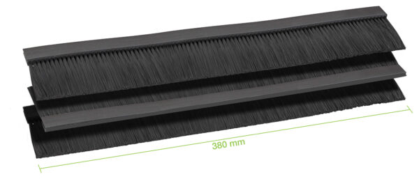 Tre Spazzole Ingresso Cavi per Armadio Rack 380 mm - immagine 2