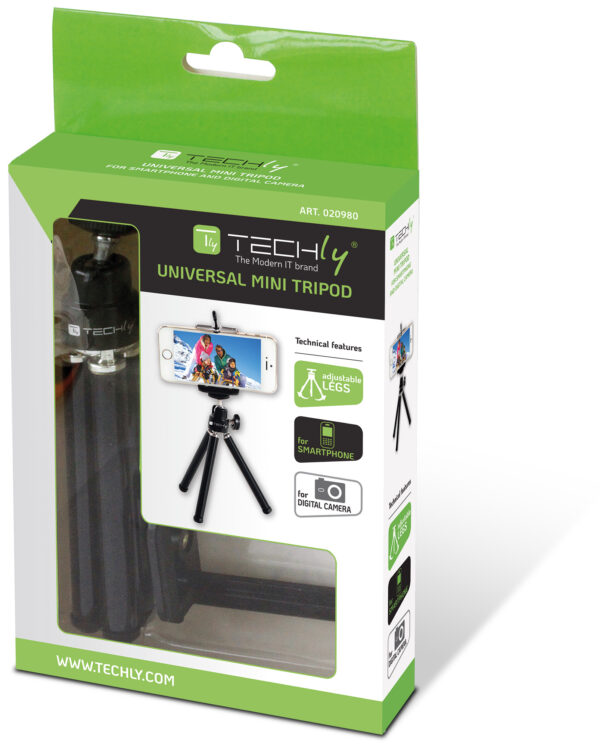 Treppiede Portatile Universale per Smartphone e Fotocamere - immagine 2