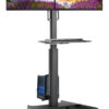 Trolley da Pavimento con Mensola e Porta PC per 2 TV LCD/LED/Plasma 13-32'' - immagine 2