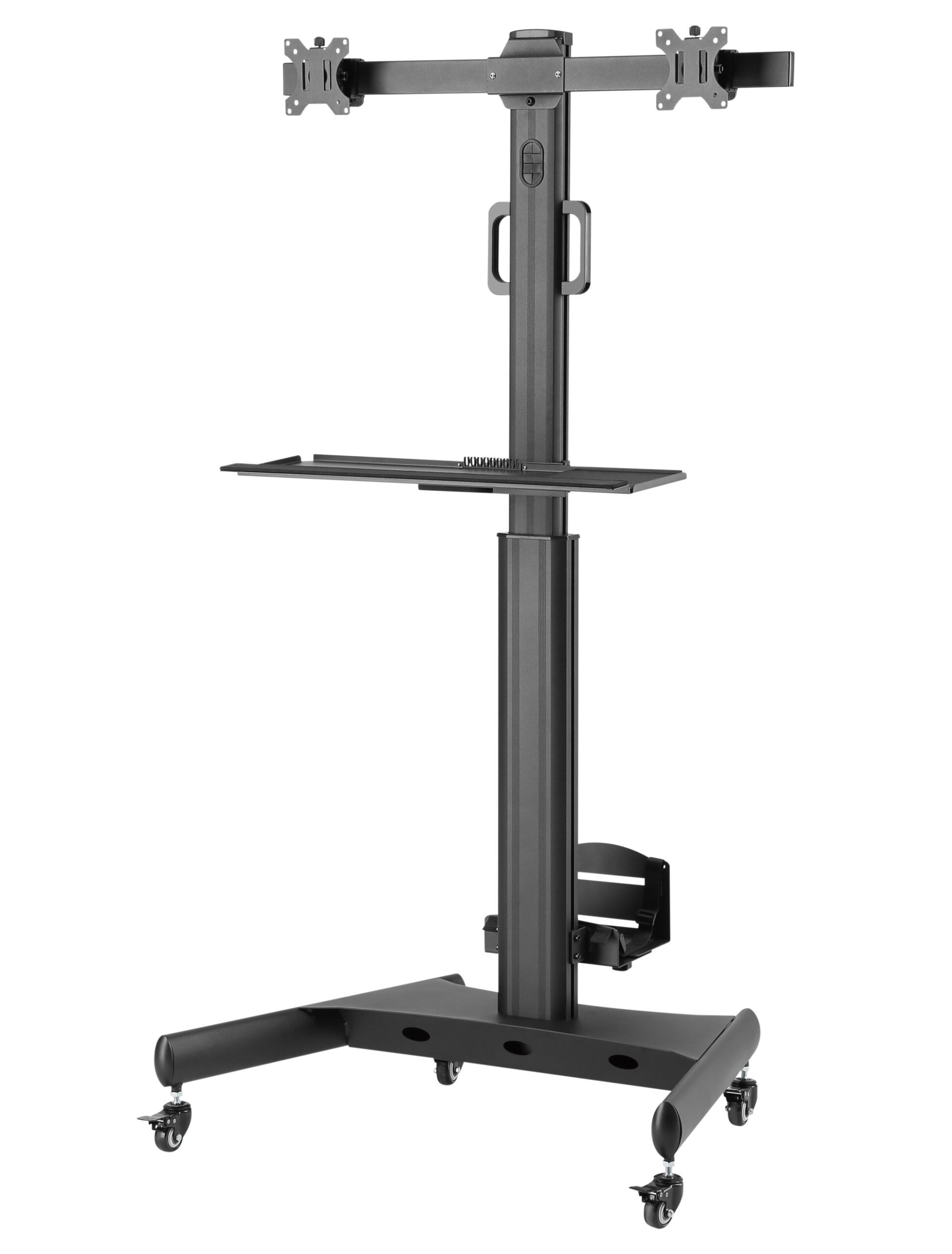 Trolley da Pavimento con Mensola e Porta PC per 2 TV LCD/LED/Plasma 13-32'' - immagine 6