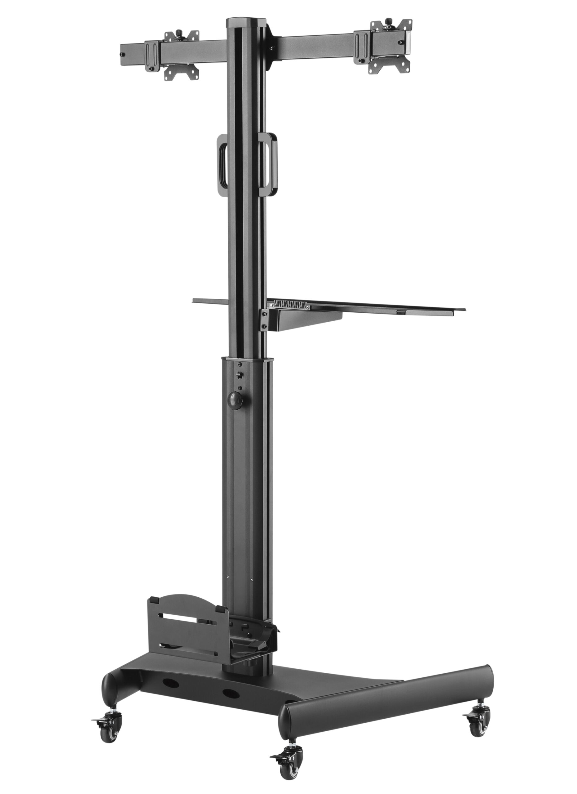 Trolley da Pavimento con Mensola e Porta PC per 2 TV LCD/LED/Plasma 13-32'' - immagine 8