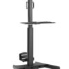 Trolley da Pavimento con Mensola e Porta PC per 2 TV LCD/LED/Plasma 13-32''