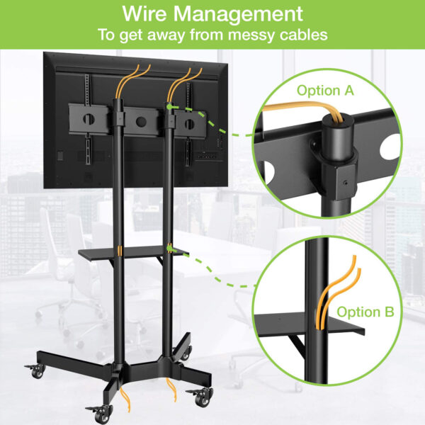 Trolley da Pavimento con Mensola per TV LCD/LED/Plasma 37-70'' - immagine 6
