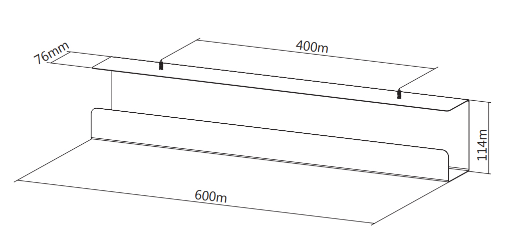 Vassoio Guida Montaggio Sotto Scrivania Sistema di Gestione Cavi - immagine 6