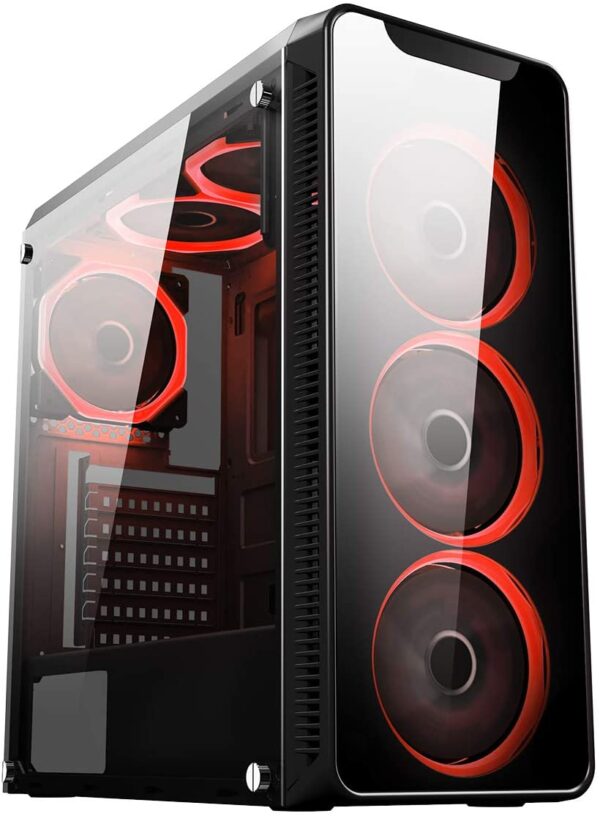 Ventola di Raffreddamento 4pin LED Rosso 120 mm 25dBA Fan PC Gaming - immagine 5