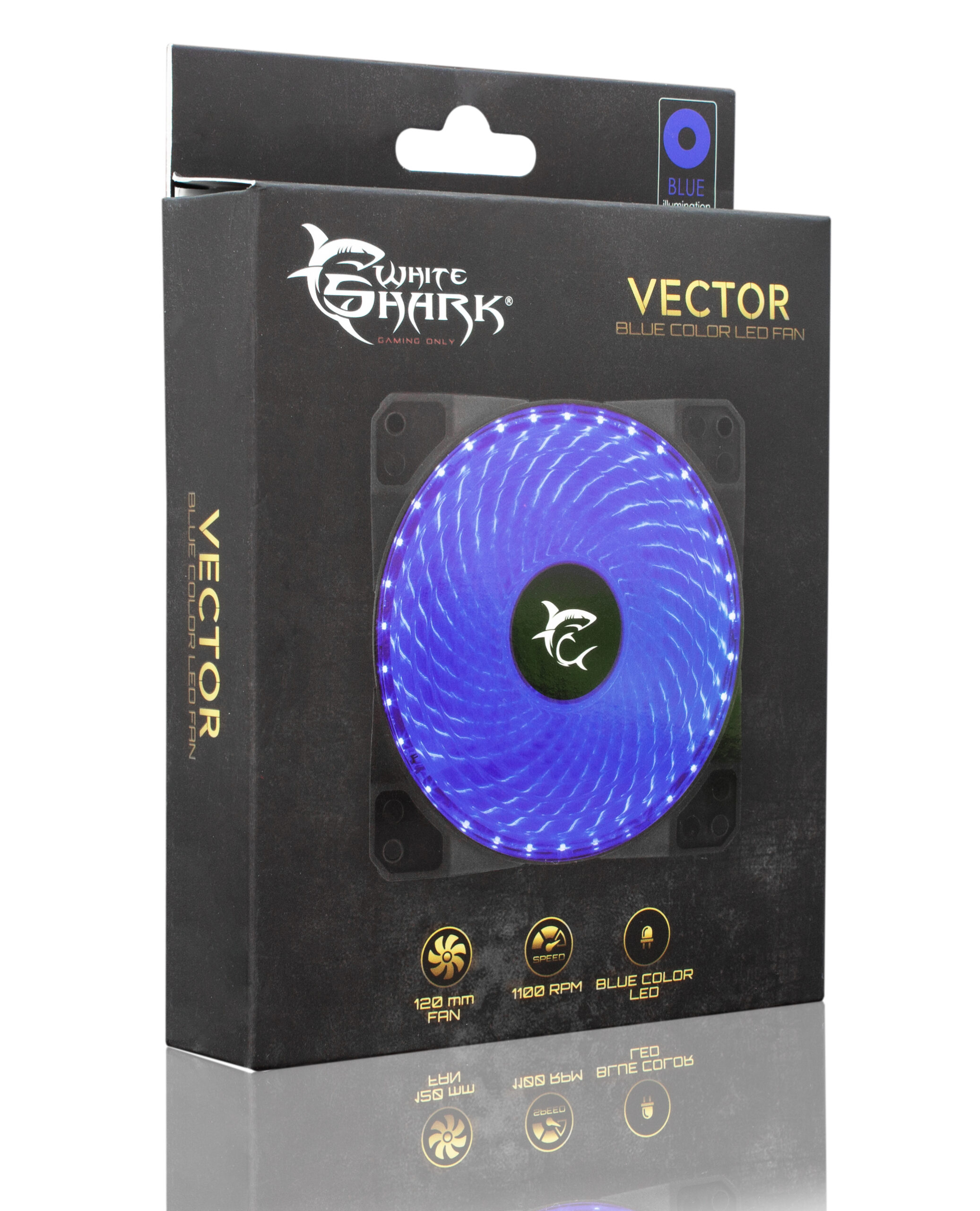 Ventola di Raffreddamento 4pin LED Blu 120 mm 1100 RPM Fan PC Gaming - immagine 2