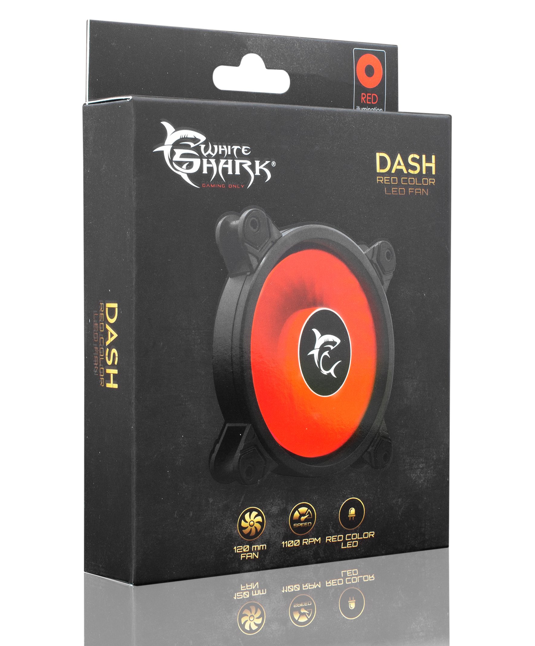 Ventola di Raffreddamento 4pin LED Rosso 120 mm 25dBA Fan PC Gaming - immagine 2