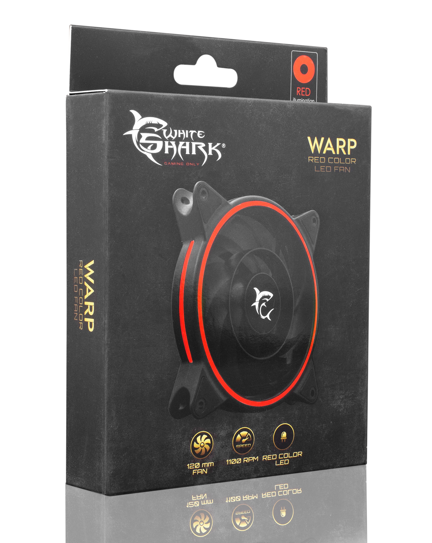 Ventola di Raffreddamento 4pin LED Rosso 120 mm 25dBA Fan PC Gaming - immagine 2