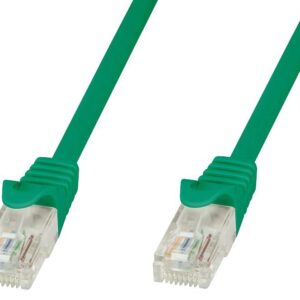 Cavo di rete Patch in CCA Cat.5E Verde UTP 1m
