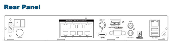 Videoregistratore NVR 9 Canali H.265 con PoE, AVH2109AX - immagine 2