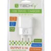 Alimentatore da Rete Italiana 1 porta USB 5V/2.1A Bianco - immagine 2