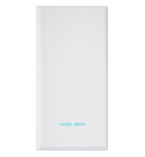 WHITEK S44 Invertitore Tasto con Gemma 1P 16AX Illuminabile 1 Modulo Bianco Opaco