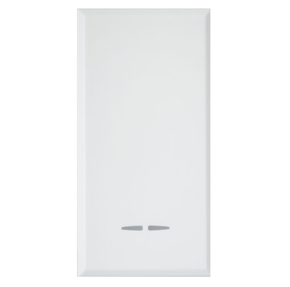 WHITEK S44 Invertitore Tasto con Gemma 1P 16AX Illuminabile 1 Modulo Bianco Opaco - immagine 2
