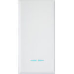 WHITEK S44 Pulsante Tasto con Gemma N.A. 1P 10A Illuminabile 1 Modulo Bianco Opaco