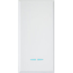 WHITEK S44 Pulsante Tasto con Gemma N.A. 1P 10A Illuminabile 1 Modulo Bianco Opaco